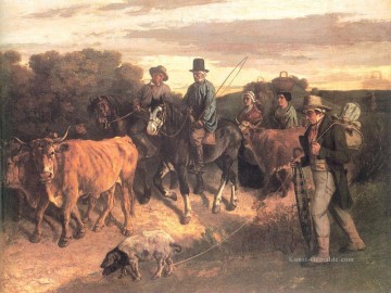  maler - Die Bauern von Flagey Rückkehr von der Messe Ornans Realist Realismus Maler Gustave Courbet